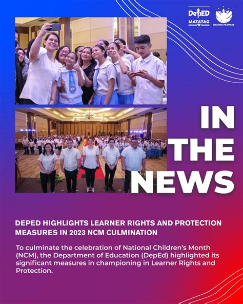 DepEd highlights learner rights and protection measures in 2023 .